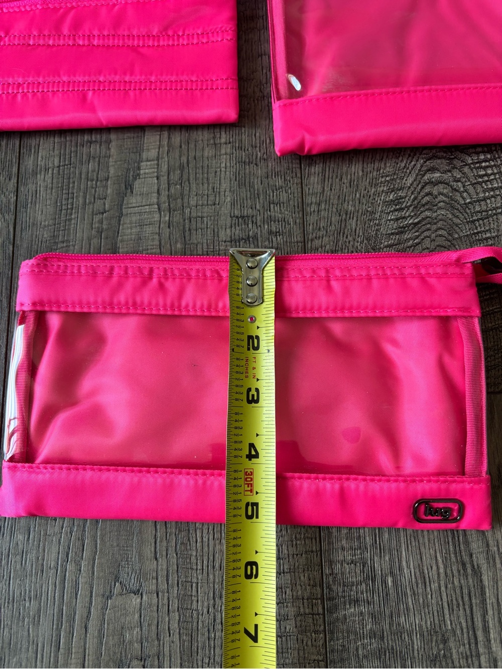 Lug Transport Bright Hot Pink Zip Pouch - Picture 6 of 10